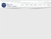 Tablet Screenshot of blueoxtimberframes.com